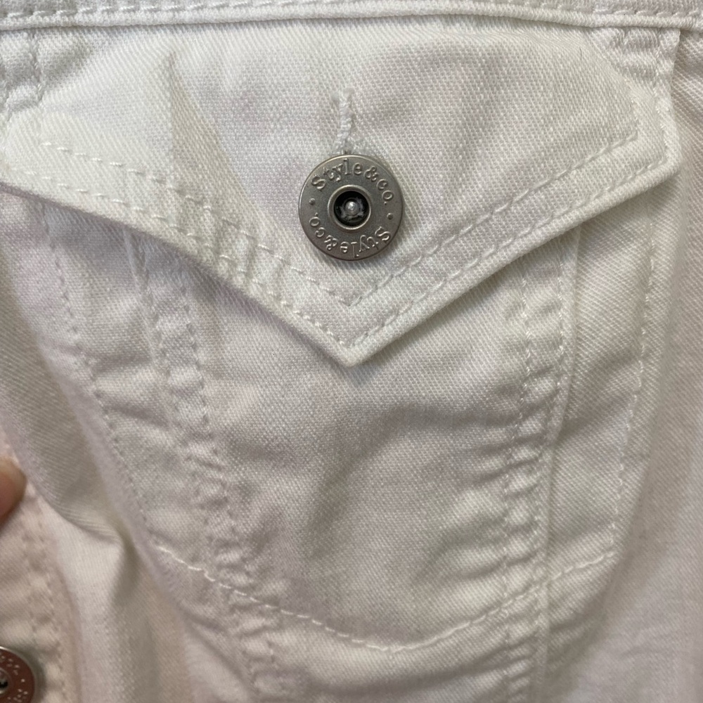 Style & Co. White Jean Jacket - Picture 3 of 12